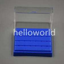 1xBlue Dental Plastic Burs Block Disinfection Holder Drill Case Box 24 Holes New
