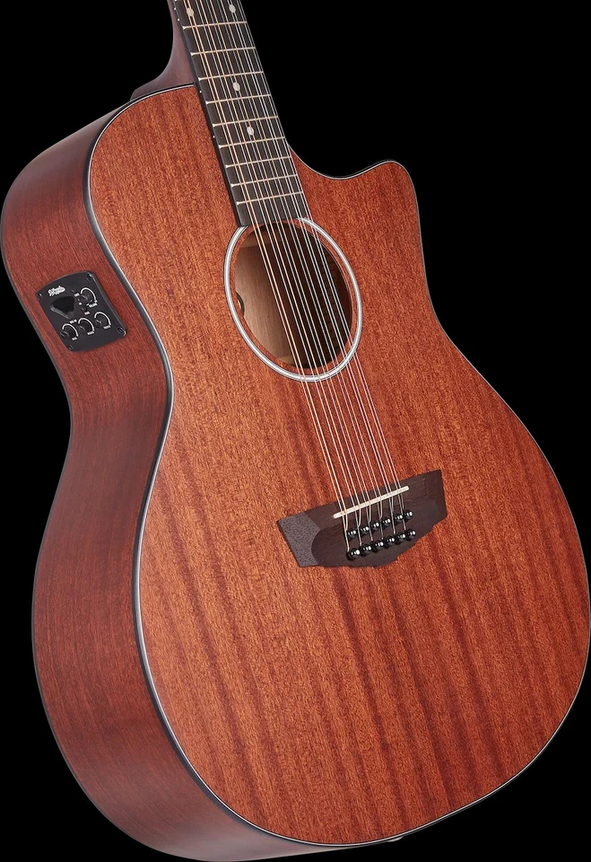 Guitarra elétrica acústica D'Angelico Premier Fulton LS 12 cordas - Cetim - Imagem 3 de 4