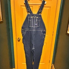 New Big Smith Men’s Bib Overalls Carpenter Farmer Blue Denim Size 42x32