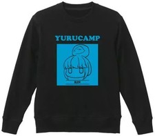 Shima Rin Yuru Camp△ Sweatshirt Black Women's M Anime Character Casual Wear