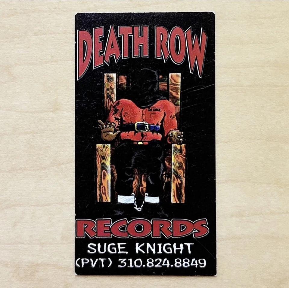 Suge Knight Death Row Records Business Card Rap Hip Hop 2Pac Dr. Dre Snoop Dogg - Image 1 of 2