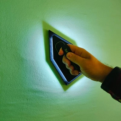 3D-GREENLAB Frattazzo Abrasivo Professionale con Luce LED LEVIGA STUCCO imbianchino