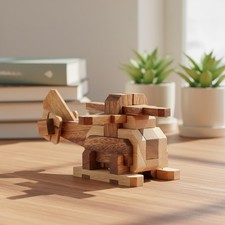 Helicopter Kumiki - 3D Brain Teaser Wooden Puzzle