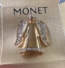 New Monet Angel Lapel Pin Gold-Tone with Rhinestones Beautiful Gift - NEW — photo 3