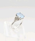 Sarah Coventry Sterling Silver Vintage 3.76ct Blue Topaz Ring Size 8 — photo 4