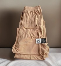 Women  s 2 Piece Lounge Set, Cropped, Wide Legs. Size XL Brown