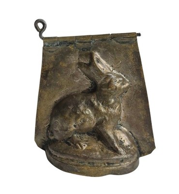 Antique Chocolate Shape Copper, Rabbit/Easter Bunny, 19. Century (#18487)
