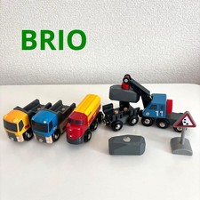 2 BRIO BRIO Crane Train Truck Wagon Cargo Wooden Rails d9bf85