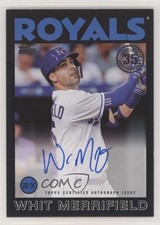 2021 Topps 1986 Baseball Black 51/199 Whit Merrifield #86A-WM Auto 0cx3