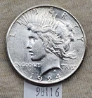 WPCoins ~ 1924-S Peace Dollar UNC