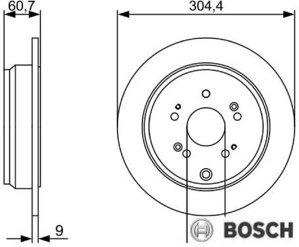 2X Bremsscheibe Bosch 0986479V84 2 Bremsscheiben Hinterachse Hinten FüR Honda-image