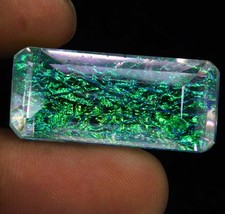 Excellent 41.00 Ct Natural Monarch Fire Opal Doublet Emerald Cut Certified Gem