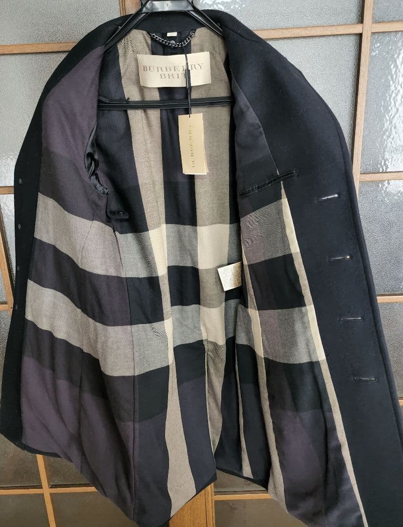 Burberry  BURBERRY BRIT Dark Navy Cashmere Blend Wool Coat With Tag thumbnail 12