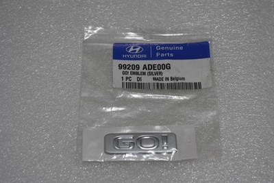 BRAND NEW GENUINE HYUNDAI I10 I20 I30 Go! EMBLEM SILVER 99209-ADE00G