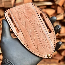 Engrave Leather Fix Blade Knife Sheath Holster Case Multitool Pocket knives