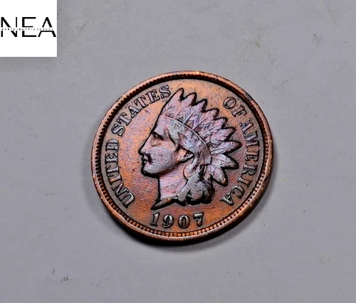 1907 Indian Head Penny Cent ~ XF/AU ~ ZI505