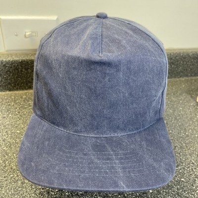 Vintage Blank Trucker Hat Cap Snapback NWOT Blue Head Shots By KC Caps