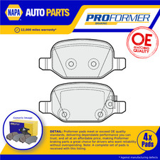 Brake Pads Set fits FIAT 500L 1.3D Rear 2012 on Proformer 0077366457 New