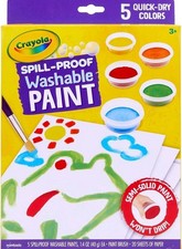 Crayola Spill Proof Paint Set, Washable Paint for Kids, Ages 3, 4, 5, 6