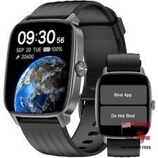 Pedometer Watch Senior Friendly No App/Phone Required, Waterproof Black