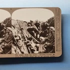 WW1 Military 3D Stereoview C1916 Real Photo France Officer Hit By Sniper Fire