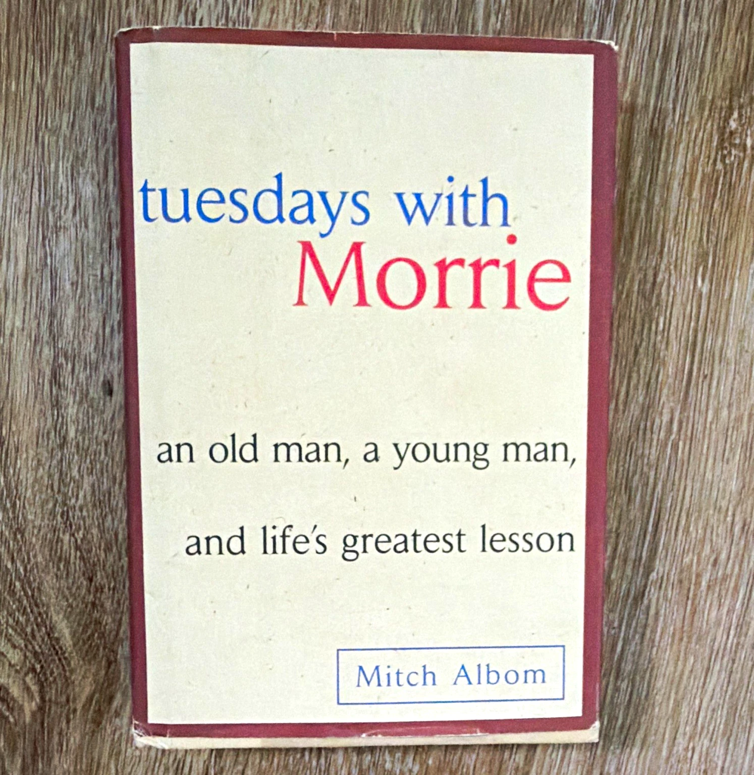 Mitch Albom Tuesdays with Morrie Hardcover 1997 w/ Dust Jacket English