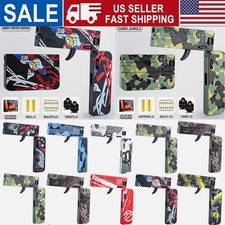 NEW 2026 Upgraded Lifecard Alloy Folding Gun Toy Soft Bullet Blaster Shooting GN