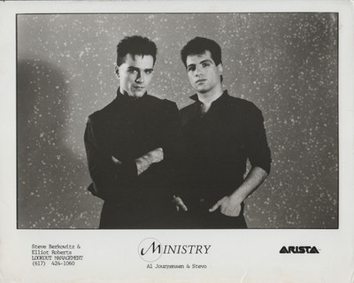 80s Synth Pop Al Jourgensen MINISTRY B&W 8x10 Publicity PHOTO
