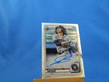 Jordan Brewer Bowman Chrome 2020 Prospect Refractor  Autograph Auto