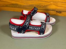 Tommy Hilfiger Mujer Rojo Multi Textura Nurii Sandalias Exterior Informal Plataforma