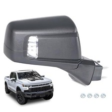 Side Mirror 2022 Compatible with 2019-2025 Chevy R - 9 Pins Textured Black