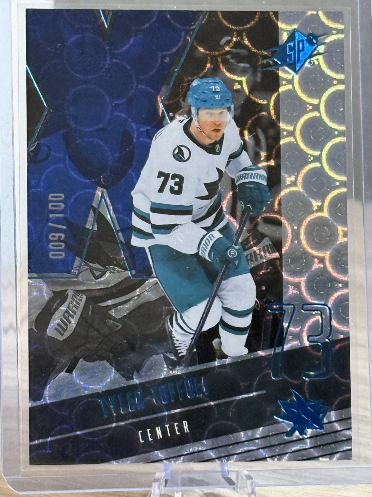2025-26 Upper Deck SPx Hockey Radiance #3 Tyler Toffoli San Jose Sharks 009/100