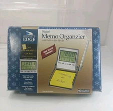 New Memo Organizer, Digital LCD Features Time, Date, Day and Temperature, Alarm