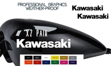 (2) Fits Kawasaki Sticker Vinyl Decal - Racing Bike Motorcycle Tank Set Window