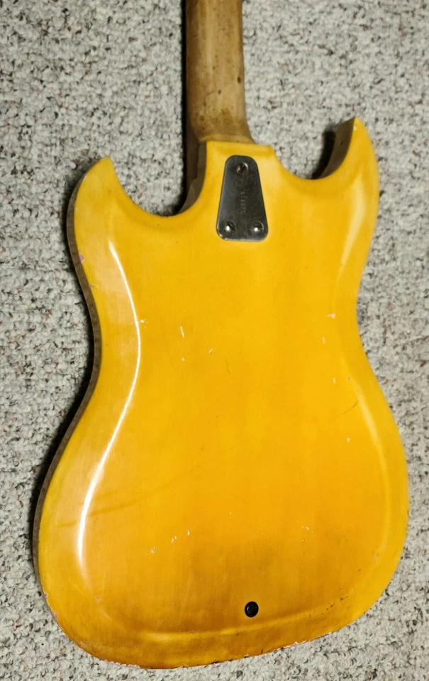 Vintage Collectible 1960s Hagstram 4 String Electric Bass Guitar Made In Sweden  - Image 4 of 4