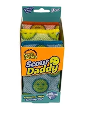 New Scrub Daddy Scour Daddy 3 Pack ArmorTec Mesh Scouring Pad