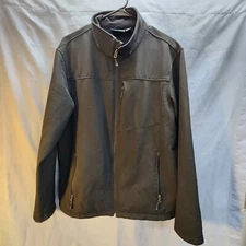 Swiss Tech Men’s Soft Shell Full Zip Jacket Black Size Medium 38-40