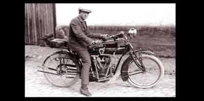 Vintage Indian Motorcycle PHOTO 1916 Power Plus V Twin Bike Rider