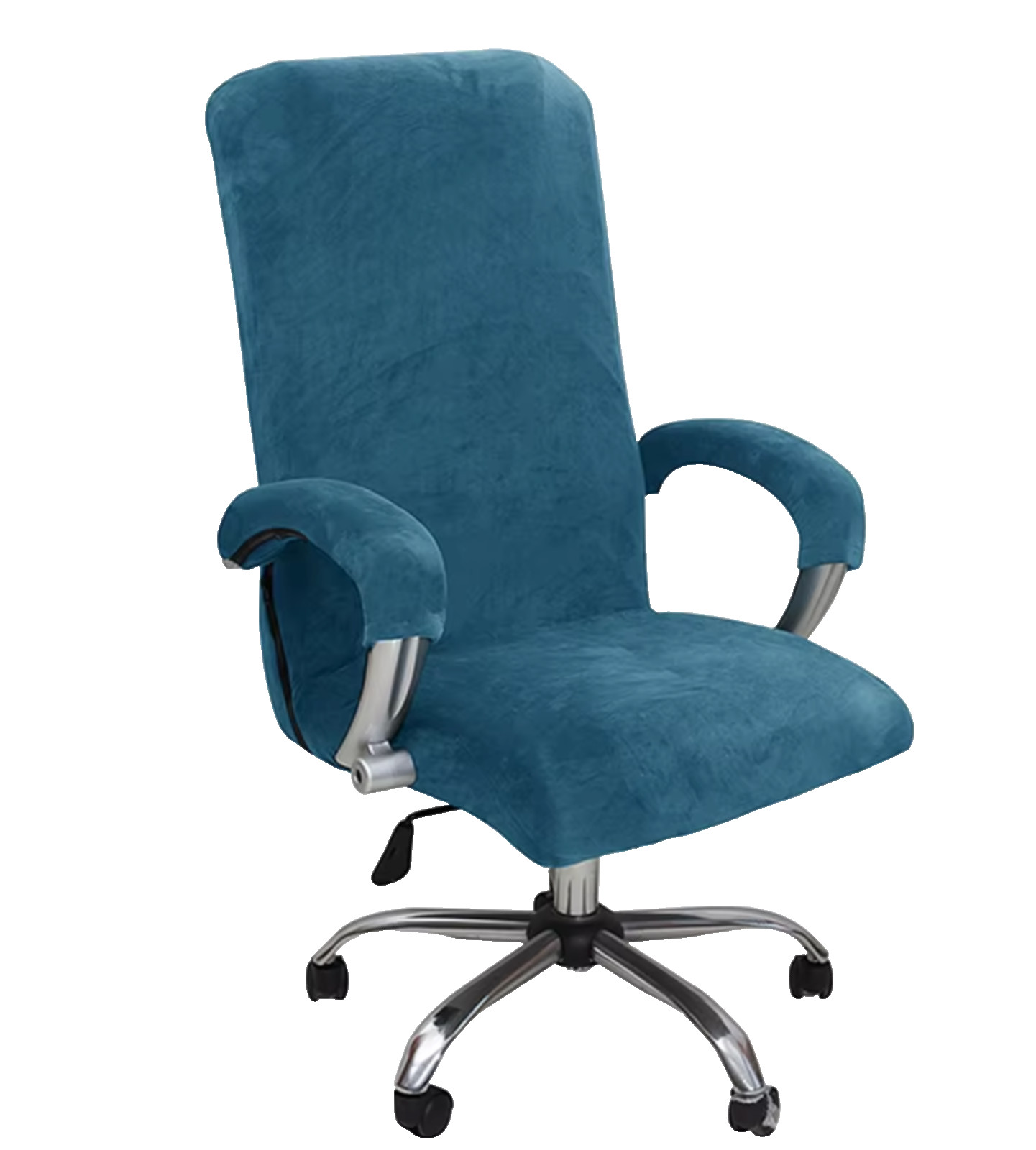 Housse de chaise bureau velours extensible XL et accoudoirs à haute élasticité