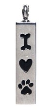 I LOVE MY PET Paw Print Memorial Keepsake Pendant Urn Memorial Starlinks