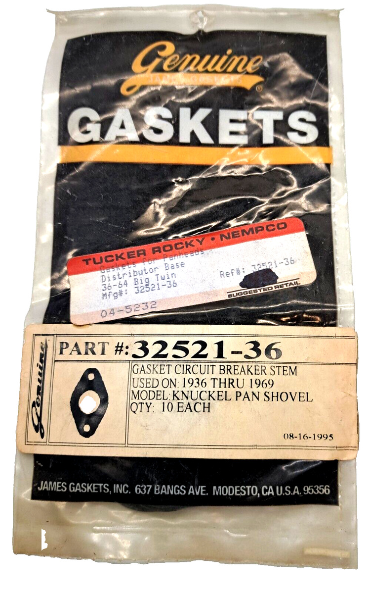 FLH 36-69 Harley Gasket Circuit Breaker Stem 10 PACK Knuckle Pan