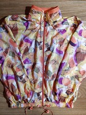 Asics 90's Vintage Womens Tracksuit Top Jacket Colored Windbreaker Baggy Large