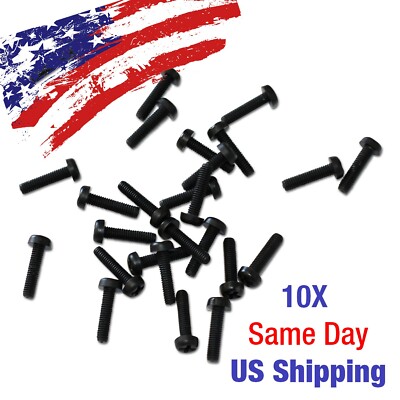 Black Nylon Phillips Screw M3*12mm Round Pan Head Cap Plastic 10PCS USA SHIP