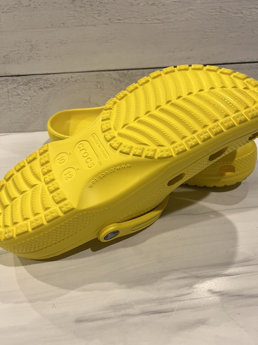 Crocs Classic Clog Slip On Shoes Lemon Yellow Women's Size Crocs Classic Clog Slip On Shoes Lemon Yellow Women's Size