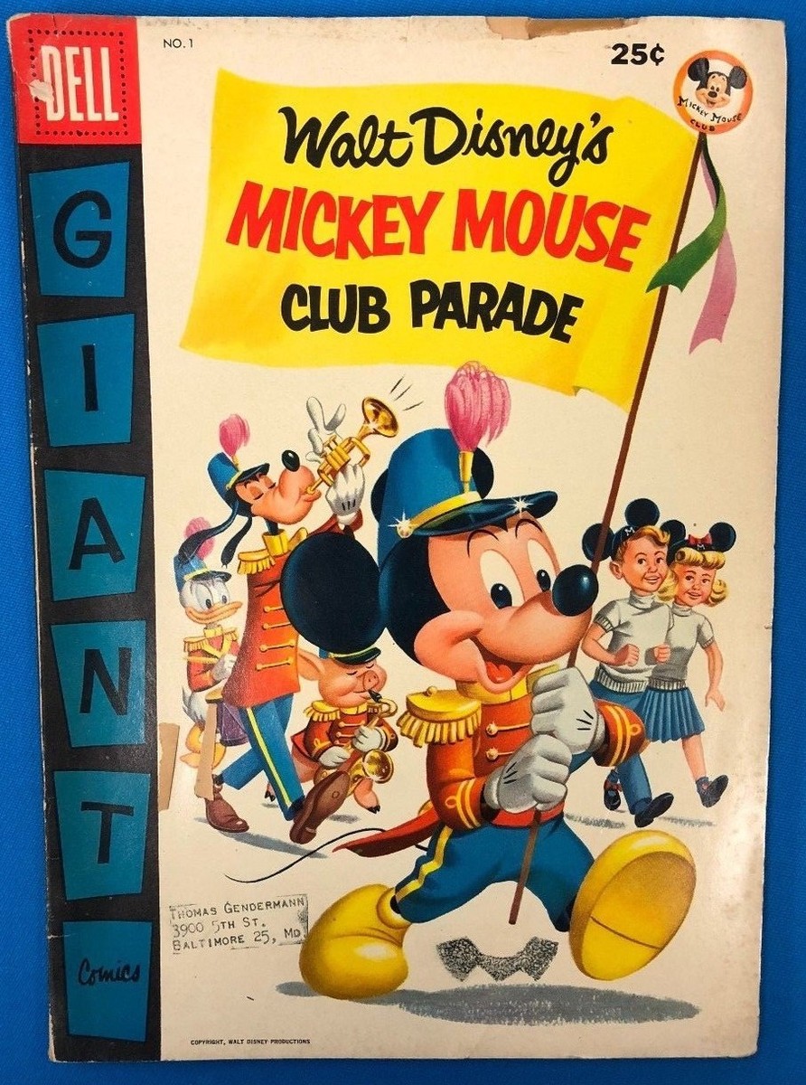 WALT DISNEY'S MICKEY MOUSE CLUB PARADE #1 (1955) Dell Giant