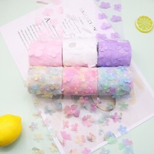 6cm 3D Fleur Broderie Tulle Ruban DIY Mariage Nœud Emballage Décor Accessoire