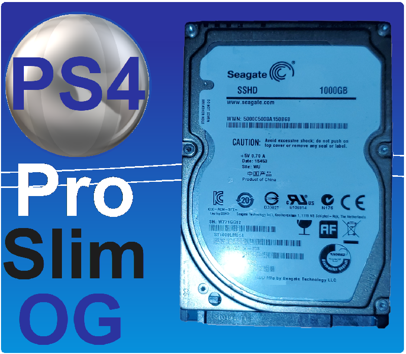 PS4 Internal Hard Drive 1TB HD PS4 Pro, Ps4 Slim & Ps4 OG PS4 USB 
