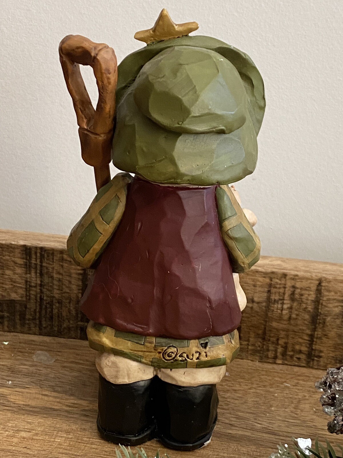 Blossom Bucket Winter Christmas Snow Woman Lady Figurine Shovel Baby Suzi