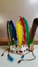 VTG CHEROKEE QUALLA CHILDRENS INDIAN HEADDRESS AUTHENTIC