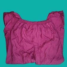 Vintage 80s 90s Crinkle Wind Pants Womens XL Santana Maroon Insulated Track Pant